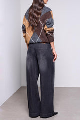 Brooke Tailored Wide-Leg Jeans in Film Noir - view 2