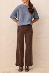 Sophia Curvy Straight-Leg Jeans in Saddle Brown - view 3