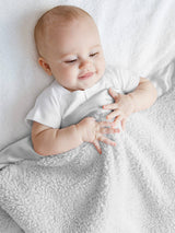 Little Giraffe - Chenille Baby Blanket: Unboxed / Silver