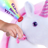 Ponycycle - Ride-on Pink Unicorn | Plush Animal Riding Toy: