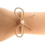 Gold Bow Bracelet by Beaded Blondes