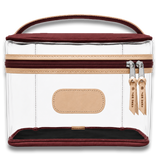 Jon Hart Clear Makeup Case - Burgundy Coated Canvas