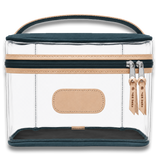 Jon Hart Clear Makeup Case - French Blue Coated Canvas