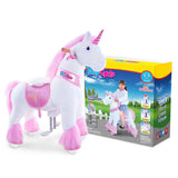 Ponycycle - Ride-on Pink Unicorn | Plush Animal Riding Toy: