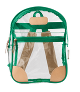 Jon Hart Clear Backpack - Kelly Green Webbing