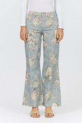 Micah Wide Leg Jean in Sea Glass Garden by Dear John Denim — view 1