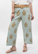 Print Barrel Pant in Aqua view 2