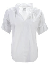 Crosby Silky Poplin Shirt in White view 3