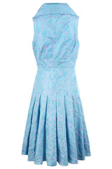 Johanna Wrap Dress in Icy Blue Jacquard view 2