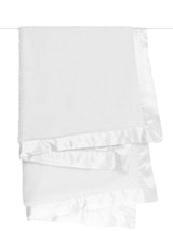 Chenille Satin™ Baby Blanket: Silver