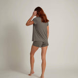 Faceplant Dreams - Bamboo V-neck Tee Shirt: Aqua Mist
