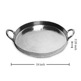 India Handicrafts Inc - 19’’ Scalloped Hammered Tray