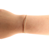 2MM Gold Beaded Bracelet by Beaded Blondes