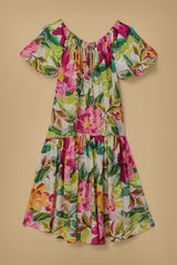 Farm Rio - Off-white Painted Flowers Maxi Dress