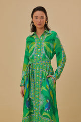 Farm Rio - Green Macaw Scarf Lenzing Ecovero Viscose
