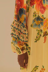 Farm Rio - Sand Delicate Garden Maxi Dress