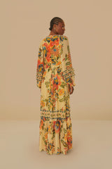 Farm Rio - Sand Delicate Garden Maxi Dress