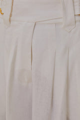 Farm Rio - Off-white Linen Low Waist Pants
