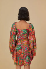 Farm Rio - Pink Spring Lenzing Ecovero Euroflax Mini Dress