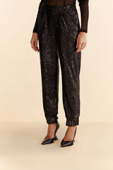 Farm Rio - Black Sequin Pajama Pants