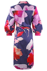 Clementine Midi Shirt Dress in Flower Bomb view 3