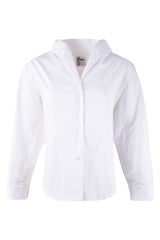 Revere Silky Poplin Shirt in White view 3