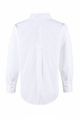 Revere Silky Poplin Shirt in White view 4