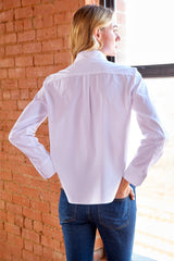 Preppy Silky Poplin Shirt in Burgundy view 4
