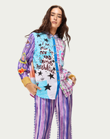 ME369 Isabel Runic Whisper Printed Shirt