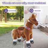 Ponycycle - Ride-on Brown Horse | Plush Animal Riding Pony