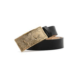Josephine Belt in Black Leather, coiled