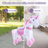Ponycycle - Ride-on Pink Unicorn | Plush Animal Riding Toy: