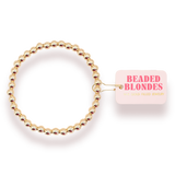 5MM Gold Beaded Bracelet by Beaded Blondes