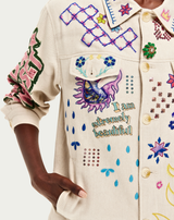 ME369 Briann Embroidered Markers Denim
