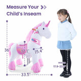 Ponycycle - Ride-on Pink Unicorn | Plush Animal Riding Toy: