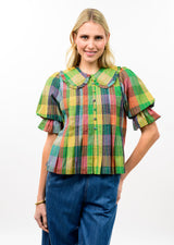 Blocks of Plaid Top in Multi
