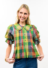 Blocks of Plaid Top in Multi view 2