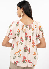 Smock and Block Top in Ivory view 2