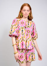 Ikat Top in Pink