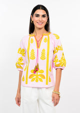 Applique Top in Pink view 3
