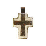 Jan Barboglio Hijos small glass cross with iron cross back and forged hook
