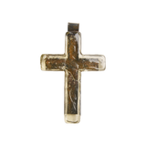Jan Barboglio Madre large glass cross with iron cross back and forged hook