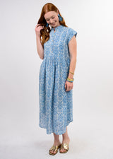 Linen Blues Dress in Blue view 3