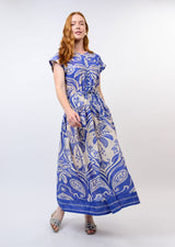 Royal Palms Dress in Blue view 2