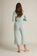 Faceplant Dreams - Wide-leg Capri Pant: Sage / Large
