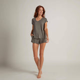 Faceplant Dreams - Bamboo V-neck Tee Shirt: Sage / Large