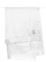 Chenille Satin™ Baby Blanket: Silver