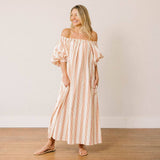 Cherry Pinstripe Ace Dress: L