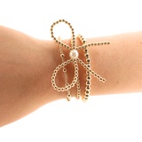 5MM Gold Beaded Bracelet by Beaded Blondes