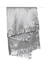 Chenille Satin™ Baby Blanket: Blue